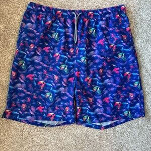 Peter Millar Swim Trunks Shorts Mens XL Jellyfish Moon Jellies Print Lined 8"